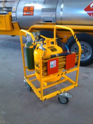 fire trailer foam prevents combine and equipment fires 5